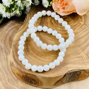 Mother of Pearl Peacefulness & Purity 8mm Stretch Bracelet