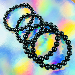 Last 2! Elite Shungite Stone of Life EMF Radiation Protection & Purification Premium Collection 8mm Stretch Bracelet