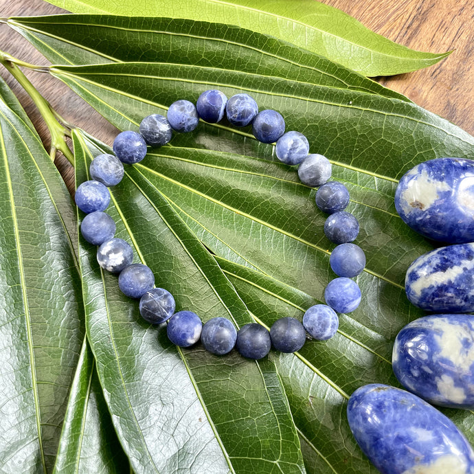 Sodalite Matte Harmony and Truth 8mm Stretch Bracelet