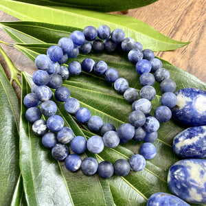 Sodalite Matte Harmony and Truth 8mm Stretch Bracelet