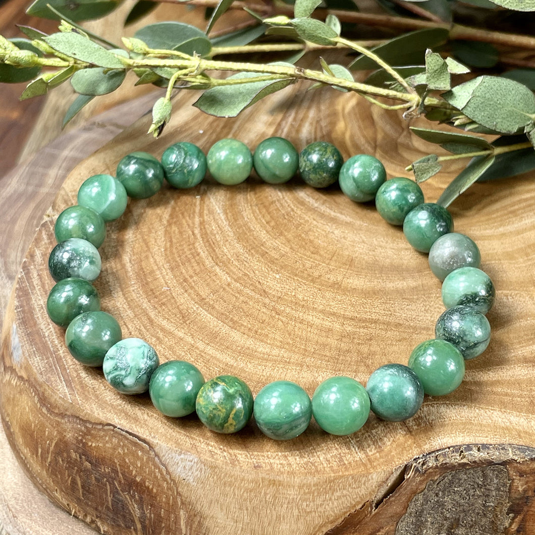Jade Energy Blessings & Abundance 8mm Stretch Bracelet