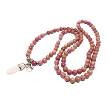 Load image into Gallery viewer, Rhodonite Unconditional Love 108 Mala Necklace Bracelet