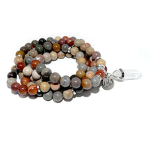 Load image into Gallery viewer, Polychrome Jasper Energetic Earth Passion 108 Mala Necklace Bracelet