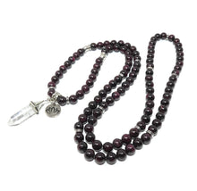Load image into Gallery viewer, Brazilian Garnet Brave Passionate Love 108 Mala Necklace Bracelet