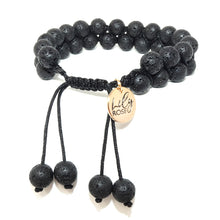 Load image into Gallery viewer, Lava Stone Earthly Grounding Double Adjustable Wrap 8mm Bead Bracelet