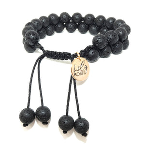 Lava Stone Earthly Grounding Double Adjustable Wrap 8mm Bead Bracelet