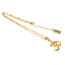 Load image into Gallery viewer, Ohm Om Enlightenment &amp; Presence Charm Buddhism Pendant 18” Gold Buddist Necklace