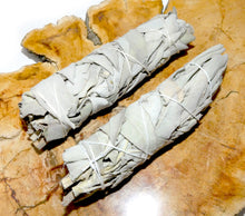 Load image into Gallery viewer, Smudge Two Bundles Organic California White Sage Sacred Native Herb Incense Spiritual Energy Cleansing Tool