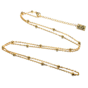 18K Gold Vermeil Satellite Bead Cable Chain