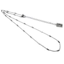 Load image into Gallery viewer, Stainless Steel with White Gold Vermeil Modern Bar Bead Cable Chain