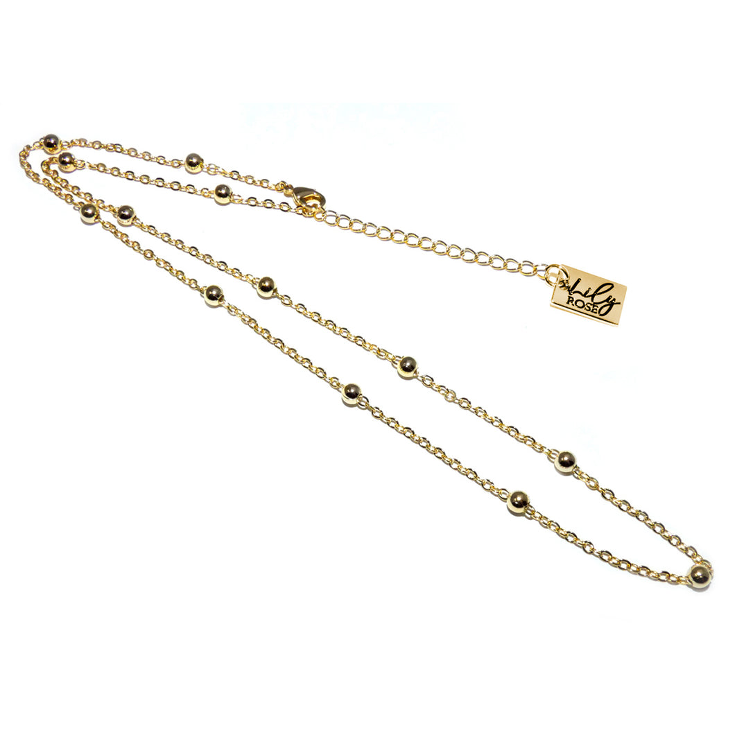 18K Gold Vermeil Satellite Bead Cable Chain
