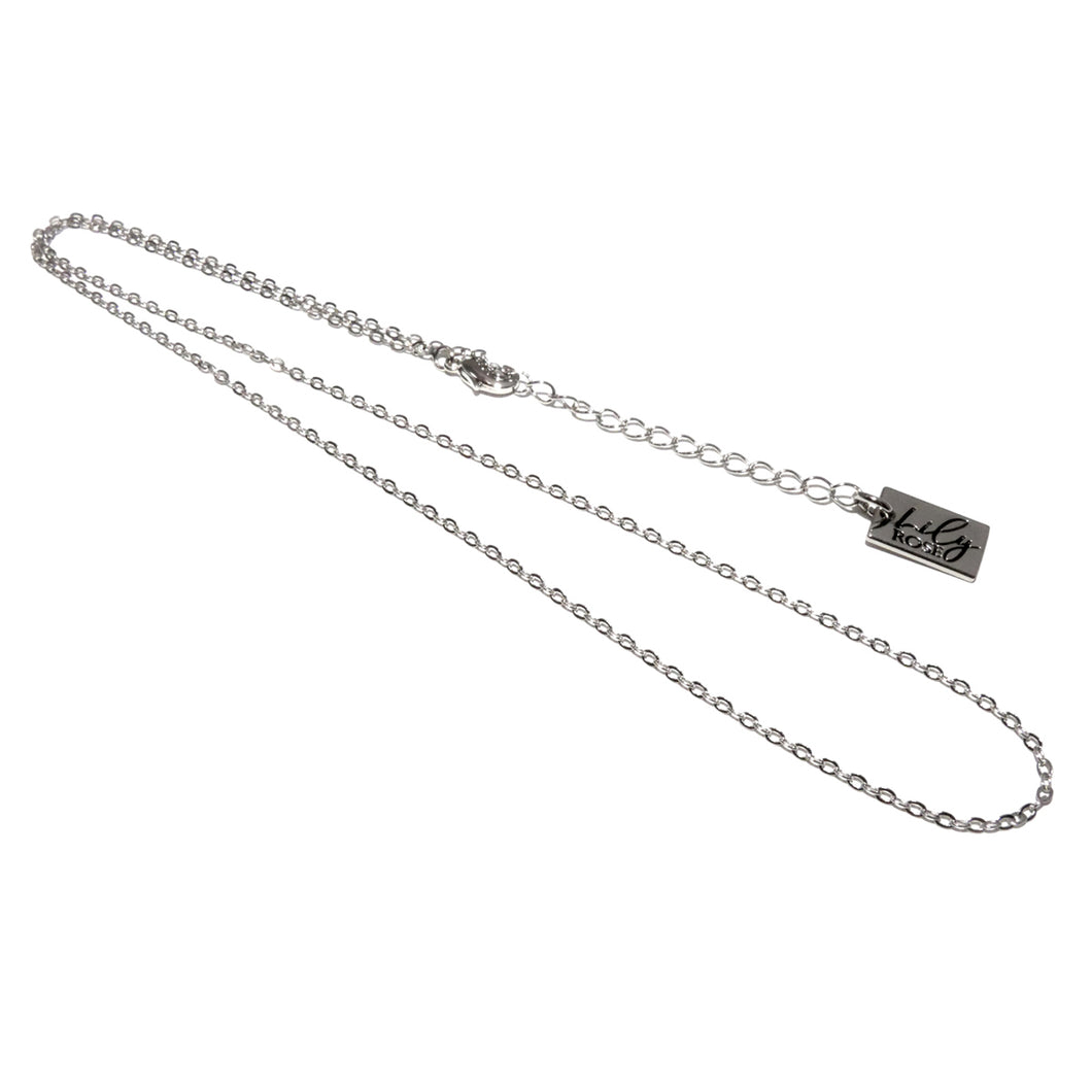 White Gold Vermeil 1.5mm Oval Standard Chain Necklace
