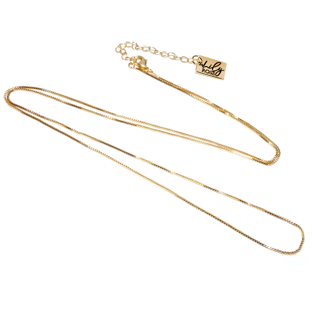 18k Gold Vermeil Super Smooth Box Chain