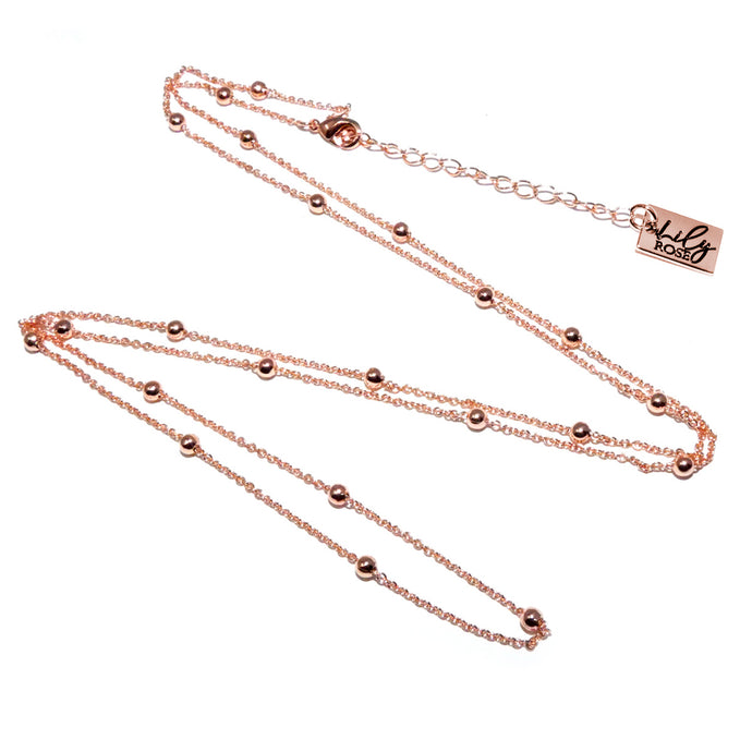 Rose Gold Vermeil Satellite Bead Cable Chain