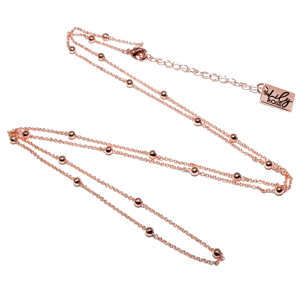Rose Gold Vermeil Satellite Bead Cable Chain