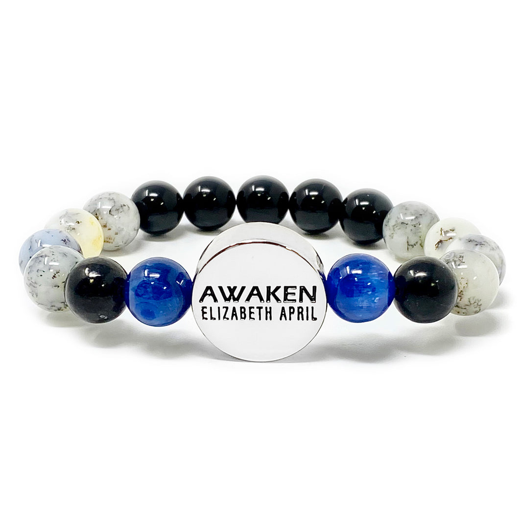10mm Elizabeth April New Earth Spiritual AWAKEN Limited Edition Stretch Bracelet