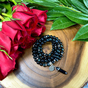 Rainbow Obsidian Discovery & Healing 108 Mala Necklace Bracelet