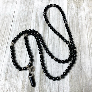 Rainbow Obsidian Discovery & Healing 108 Mala Necklace Bracelet