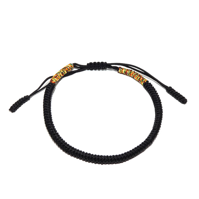 Original Black Tibetan Buddhist Monk Braided Knot Lucky Bracelet