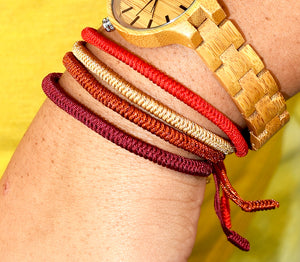 Original Red Tibetan Buddhist Monk Braided Knot Lucky Bracelet