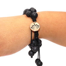 Load image into Gallery viewer, Lava Stone Earthly Grounding Double Adjustable Wrap 8mm Bead Bracelet