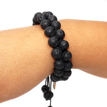 Load image into Gallery viewer, Lava Stone Earthly Grounding Double Adjustable Wrap 8mm Bead Bracelet