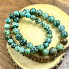Load image into Gallery viewer, African Turquoise Exploration &amp; Transformation 10mm Stretch Bracelet