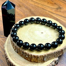 Load image into Gallery viewer, Black Onyx Spiritual Warrior Strength 8mm Stretch Bracelet