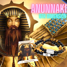 Load image into Gallery viewer, 8mm Elizabeth April Channeled Anunnaki Sacred Geometry Limited Edition Cosmic Species Stretch Bracelet