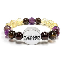 Load image into Gallery viewer, 10mm Elizabeth April Quantum Convergence No Fear AWAKEN Limited Edition Stretch Bracelet