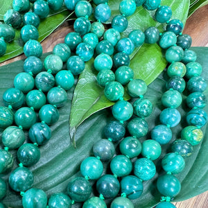 Jade Energy Blessings & Abundance 108 Hand Knotted Mala with Point Charm Pendant Necklace
