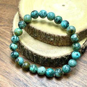 African Turquoise Exploration & Transformation 8mm Stretch Bracelet