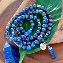 Load image into Gallery viewer, Limited Chilean Lapis Lazuli Enlightenment 108 Mala Necklace Bracelet