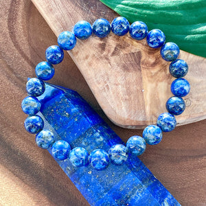 Last 2! Very Limited Chilean Lapis Lazuli Enlightenment 8mm Stretch Bracelet