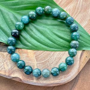 Moss Agate Mother Gaia Growth & Abundance 8mm Stretch Bracelet
