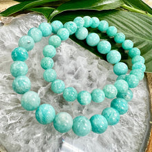 Load image into Gallery viewer, Peruvian Amazonite Deep Teal Heart Chakra Activation Premium Collection 8mm Stretch Bracelet