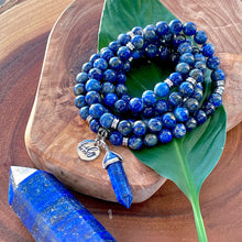 Load image into Gallery viewer, Limited Chilean Lapis Lazuli Enlightenment 108 Mala Necklace Bracelet