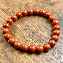 Load image into Gallery viewer, Red Jasper Earth Warrior Freedom Fighter Protection 10mm Stretch Bracelet