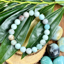 Load image into Gallery viewer, Australian Amazonite Clarity Peace 10mm Stretch Bracelet