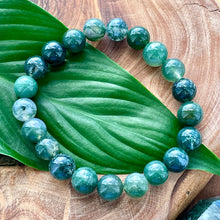 Load image into Gallery viewer, Moss Agate Mother Gaia Growth &amp; Abundance 10mm Stretch Bracelet