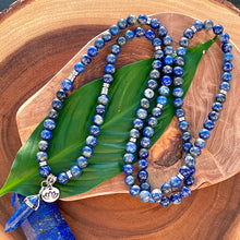 Load image into Gallery viewer, Limited Chilean Lapis Lazuli Enlightenment 108 Mala Necklace Bracelet