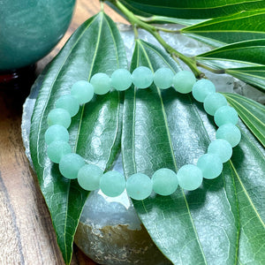 Green Aventurine Matte Wealth & Abundance 8mm Stretch Bracelet