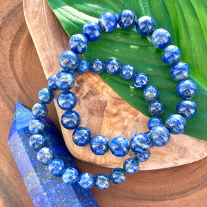 Rare! Last 3! Limited Chilean Lapis Lazuli Enlightenment 10mm Stretch Bracelet