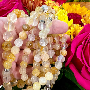 Golden Healer Unbreakable Force Ray of Light Limited Premium Collection 108 Stretch Mala Necklace Bracelet