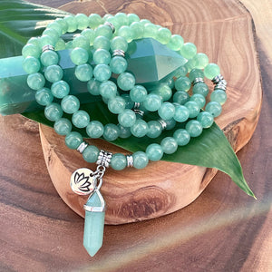 Restocked! Only 2! Green Aventurine Wealth & Abundance 108 Mala Necklace Bracelet