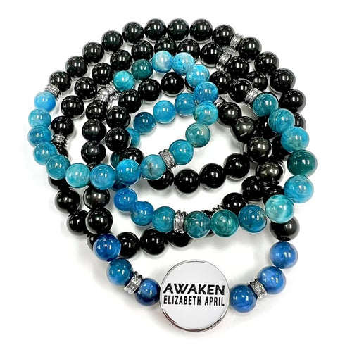 8mm Elizabeth April New Earth Physical AWAKEN Limited Edition Stretch Mala Bracelet Necklace