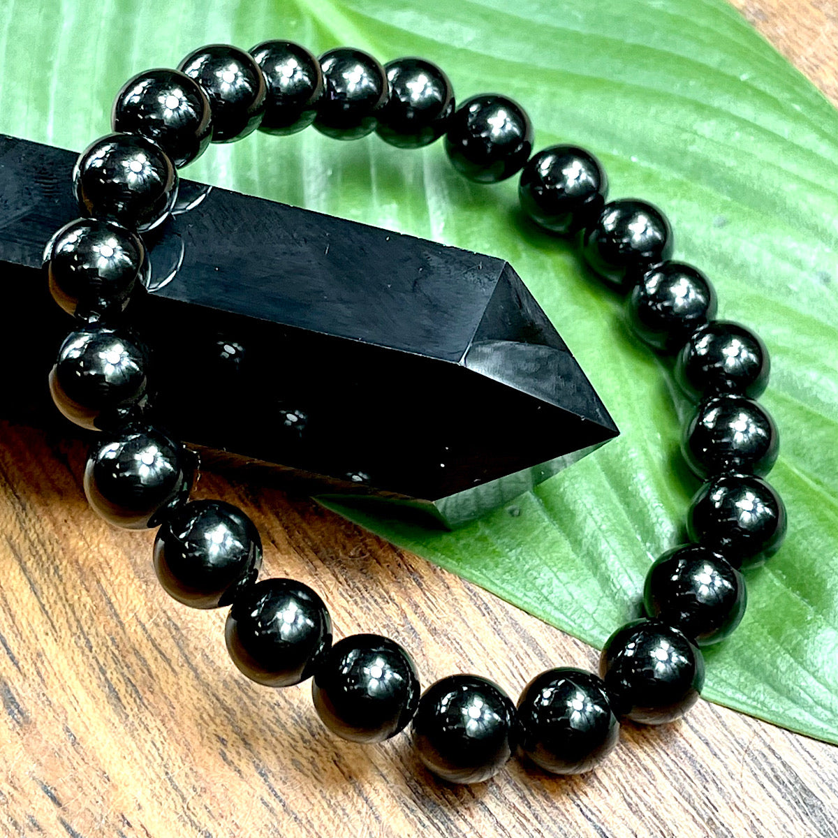 Necklace - Healing Stone on Quote Cards Black Onyx - Strength
