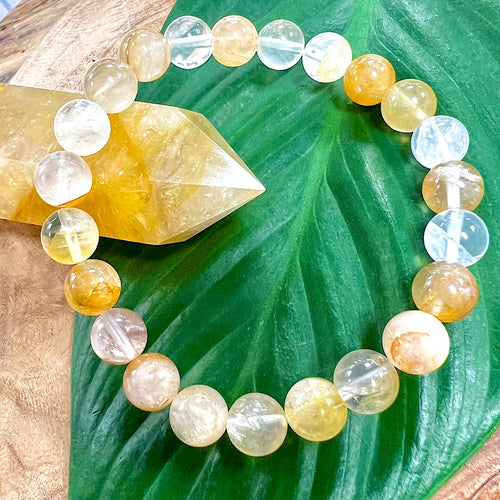 Golden Healer Grade AAA+ Unbreakable Force Ray of Light Limited Premium Collection Premium Collection 8mm Stretch Bracelet