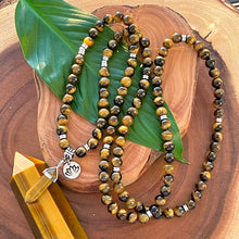 Load image into Gallery viewer, Tigers Eye Willpower 108 Mala Necklace Bracelet