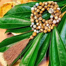Load image into Gallery viewer, Australian Amazonite &amp; Picture Jasper 108 Hand Knotted Mala with Tassel Necklace
